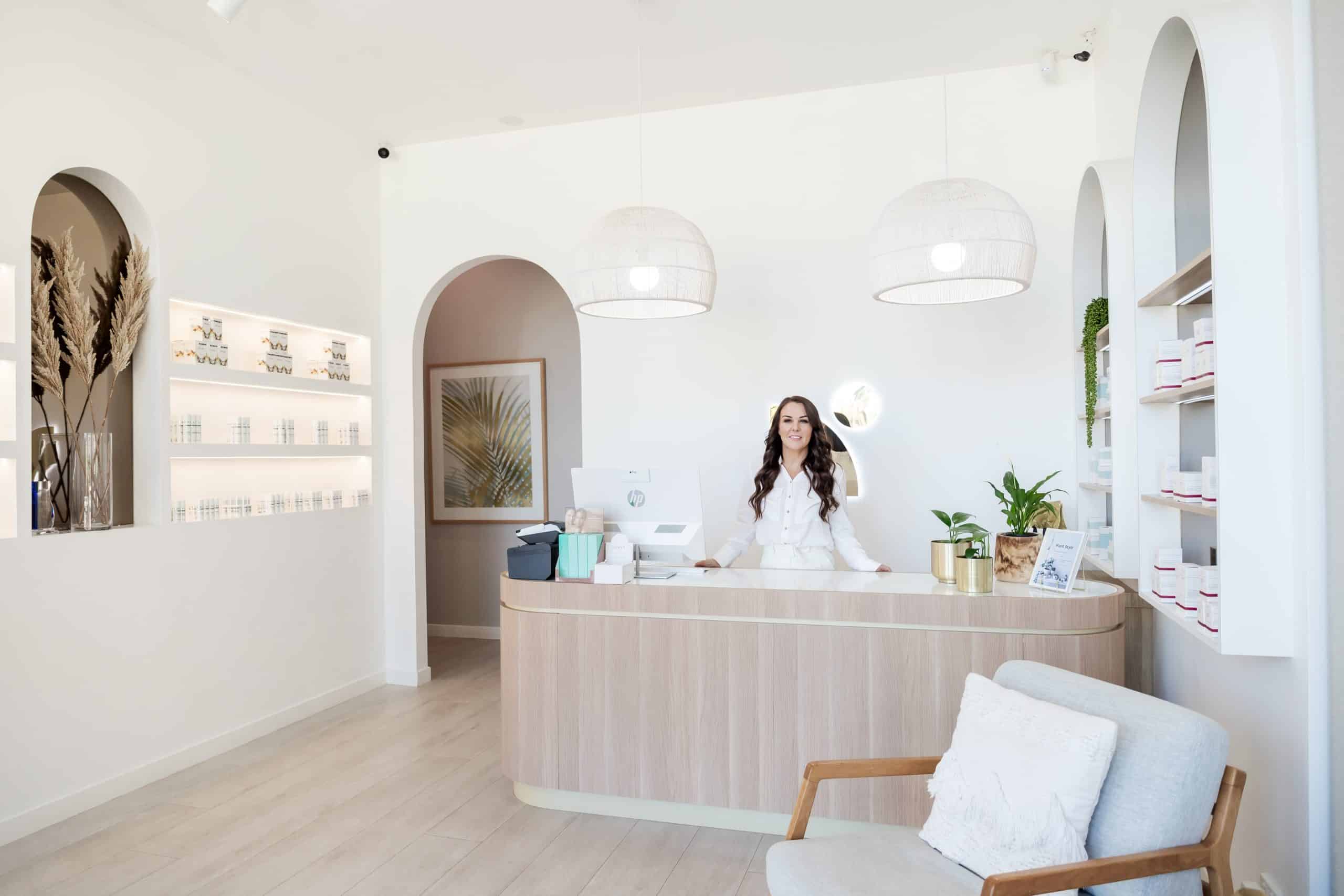 Reception area at My Skin and Body Clinic, Advanced skin treatments for pigmentation, acne & redness in Point Cook